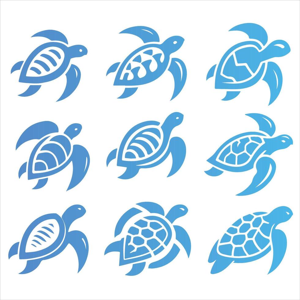 Turtle Path Logo Collection vector