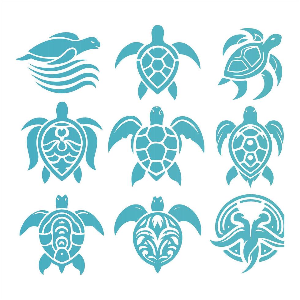 Stride Turtle Logo Collection vector