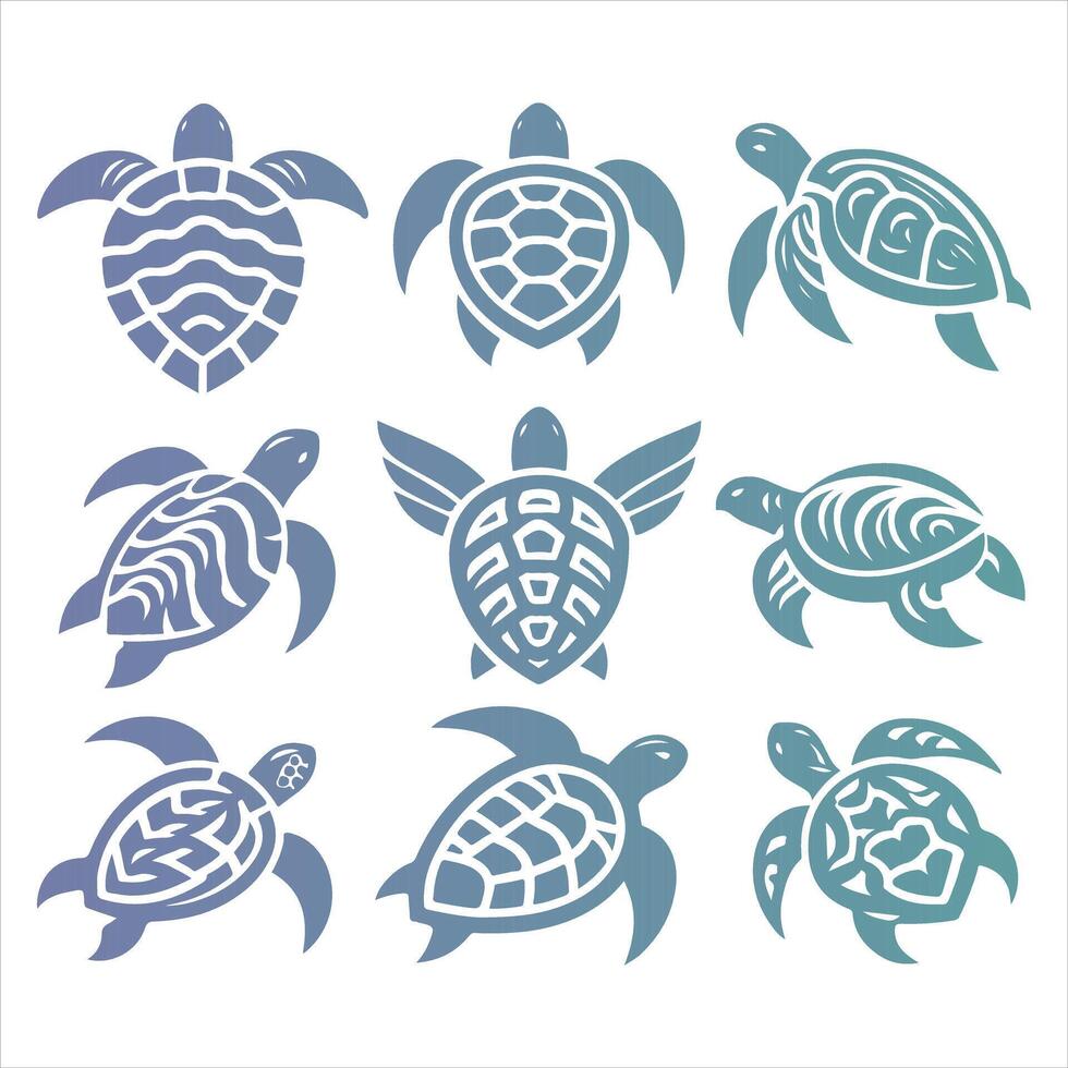 Mystic Turtle Logo Colloection vector
