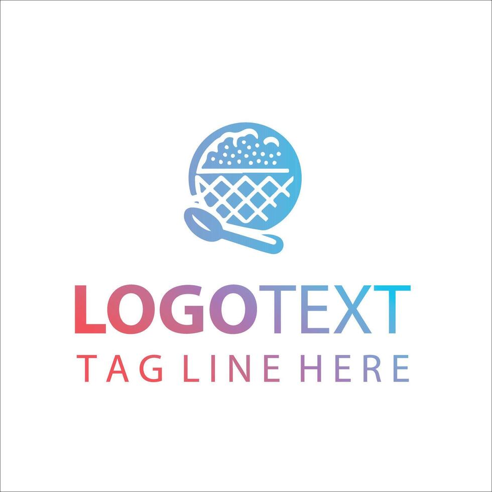 Frosted Tart Dessert Logo Design vector