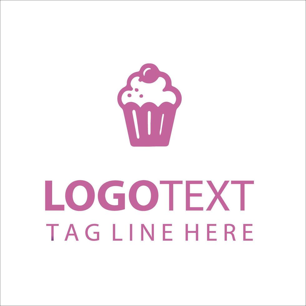 Lush Cakes Dessert Logo Design vector