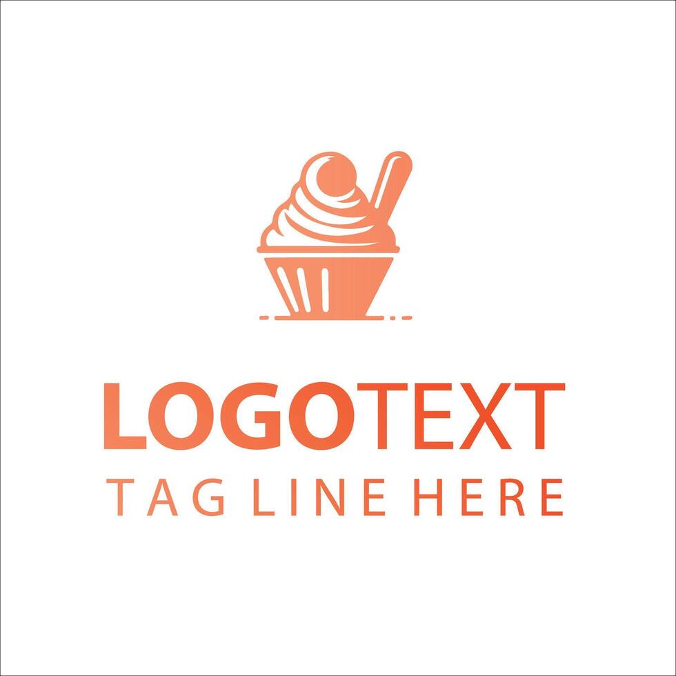 Velvet Whip Dessert Logo Design vector