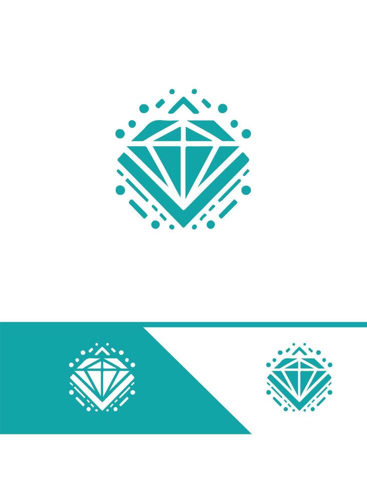 Gleaming Jewel diamond logo vector