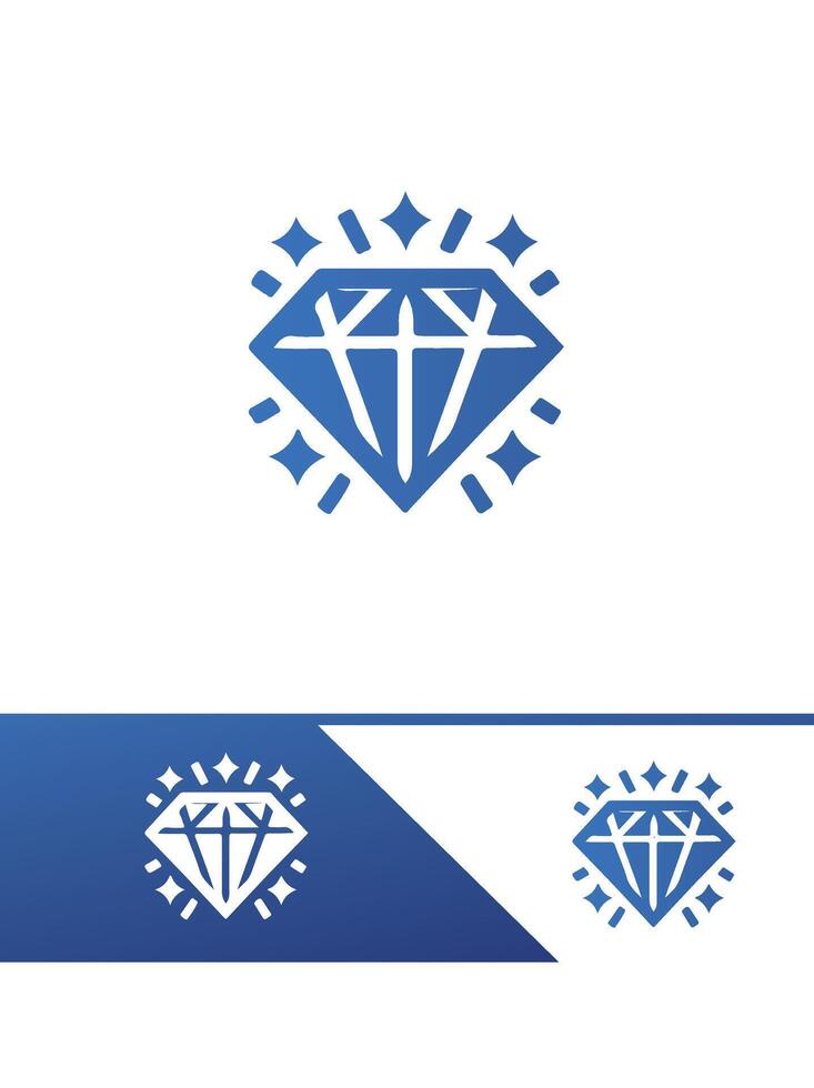 Sparkle Stone Daimond Logo Design vector