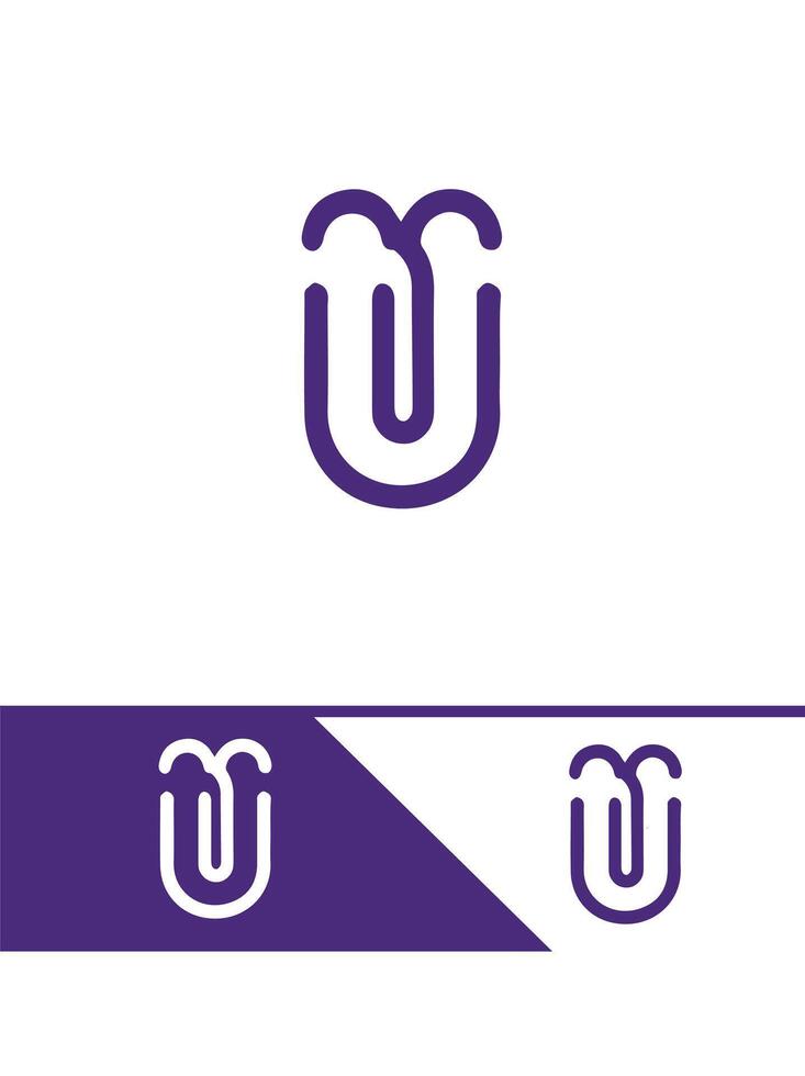 Hold Paper Clip Logo Design vector