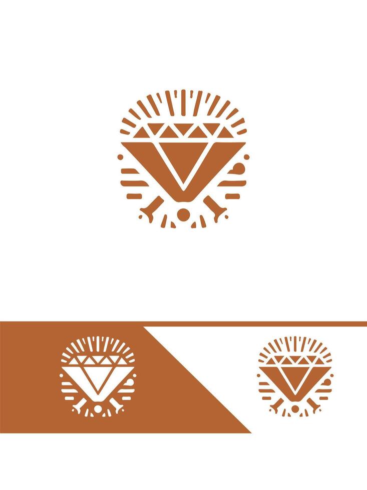 Elegant Stone diamond logo vector