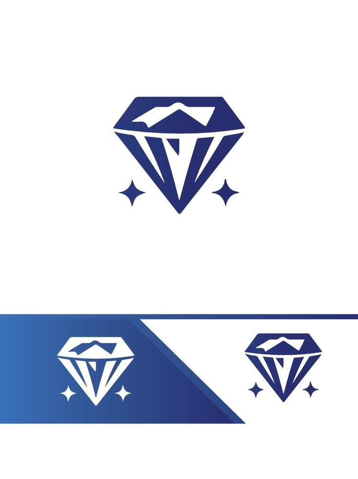 Prestige Stone diamond glow logo vector