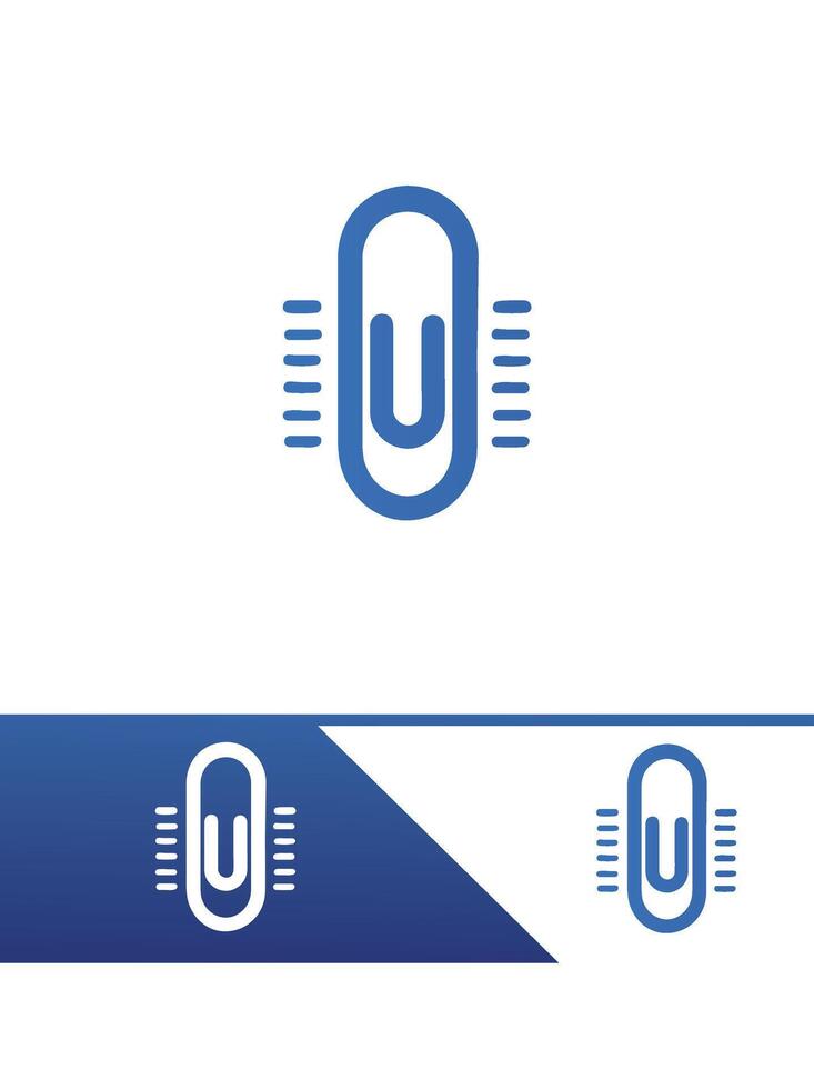 Best Paper Clip Logo Design vector