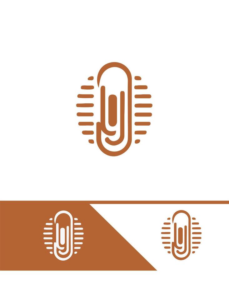 Paper Clip Sync Logo vector