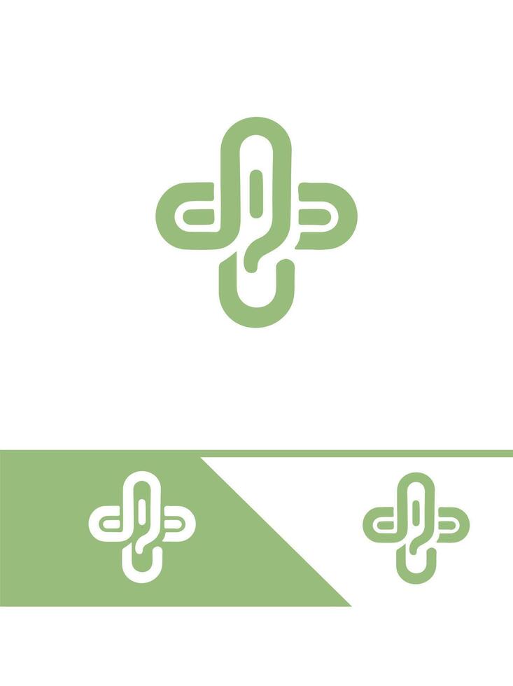 Paper Clip Bind Logo vector