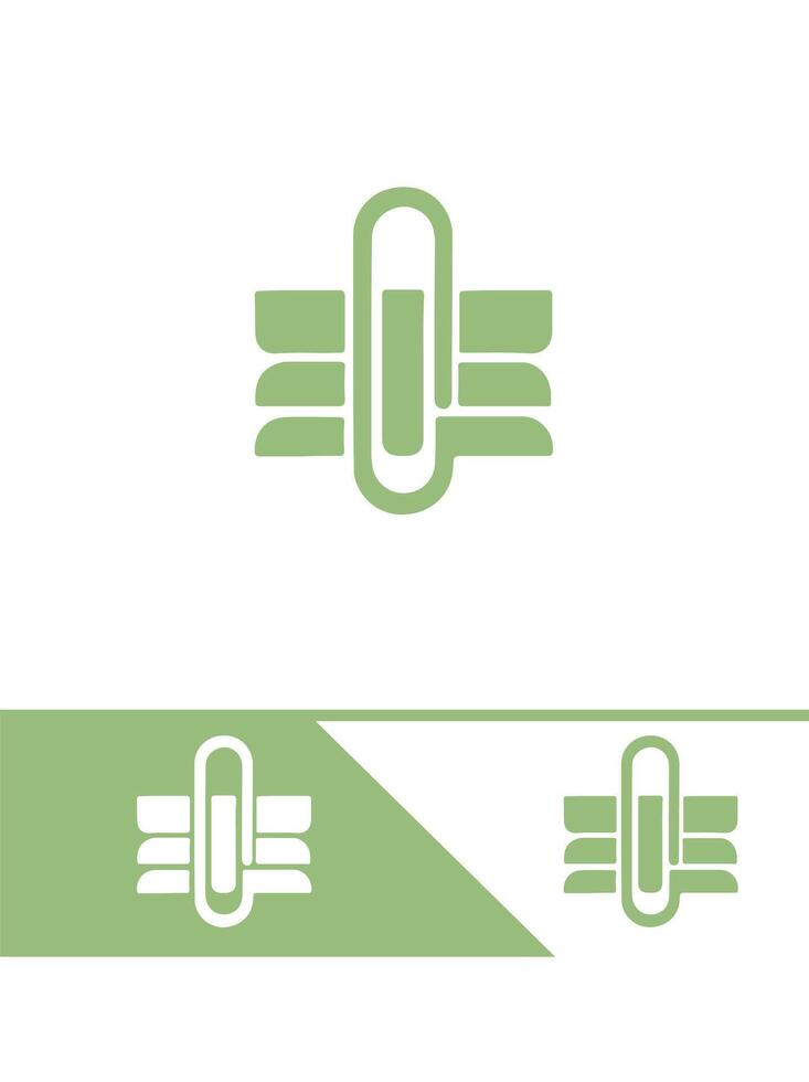 Box Paper Clip Logo vector
