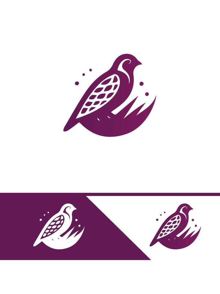 The Feather Quail logo vector