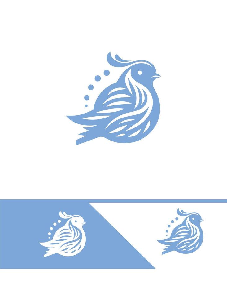 Dandelion Quail logo vector