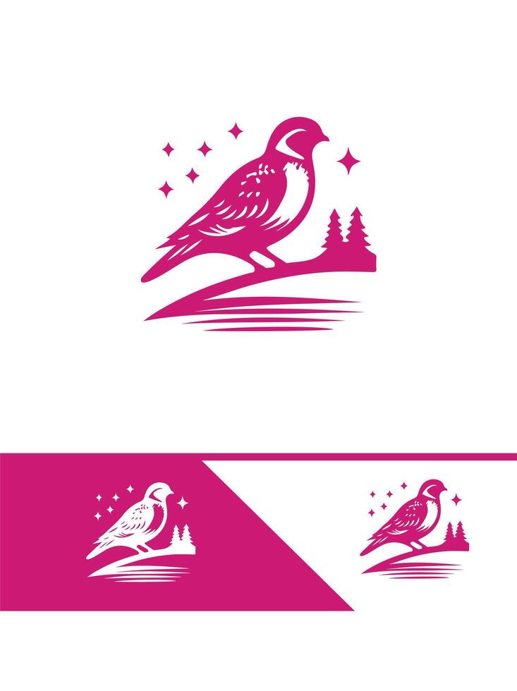 Quail Moon logo vector