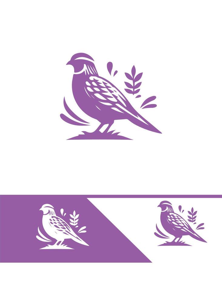Feathered Flight Quail vector