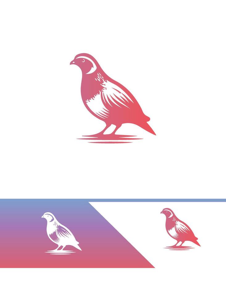 Elegant Quail logo vector