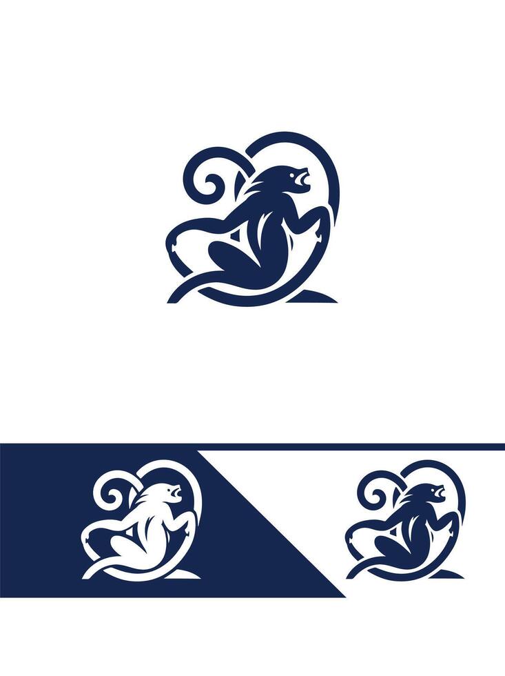 Simian Sizzle Monkey Logo vector