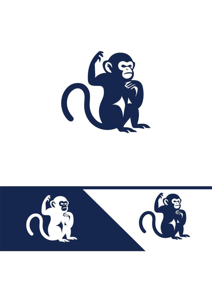Swinging Success Monkey Logo vector
