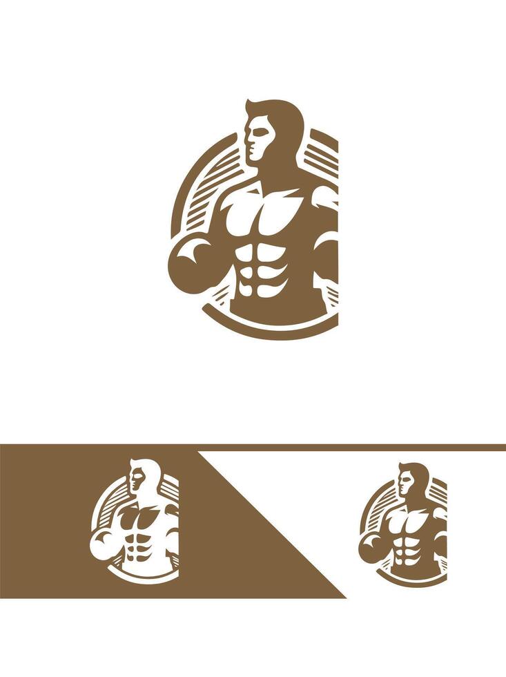 Gloves Up Boxing Logo vector