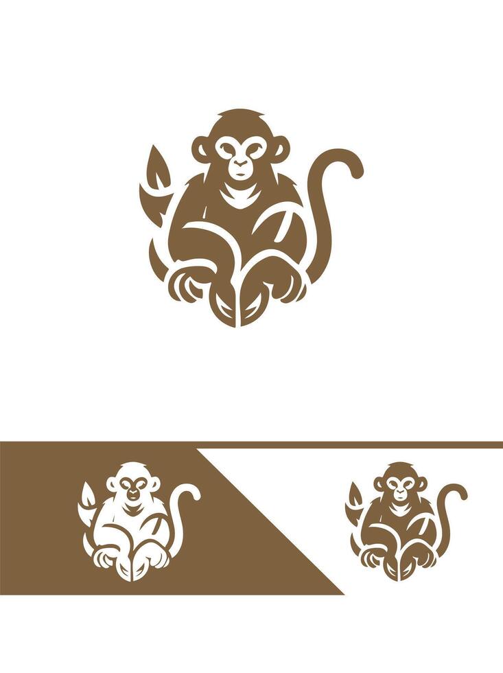 Swinging Simians Monkey Logo vector