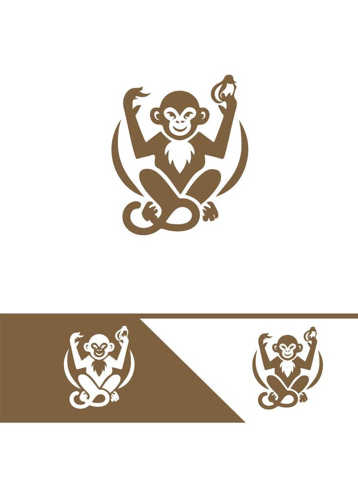Agile Ape Monkey Logo vector