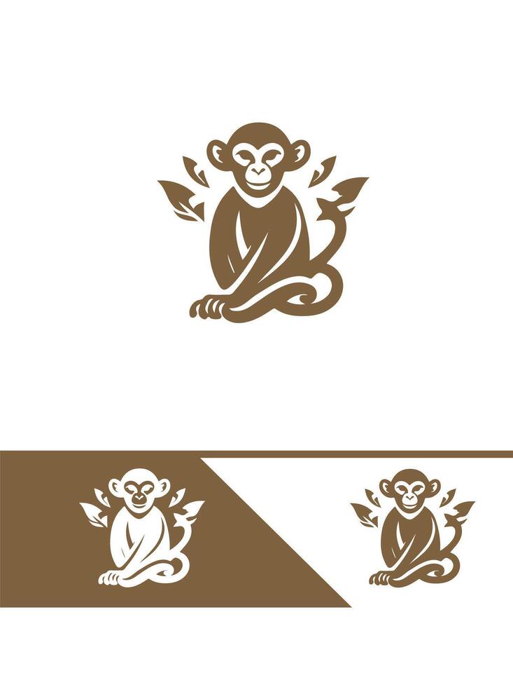 Ape Adventures Monkey Logo vector
