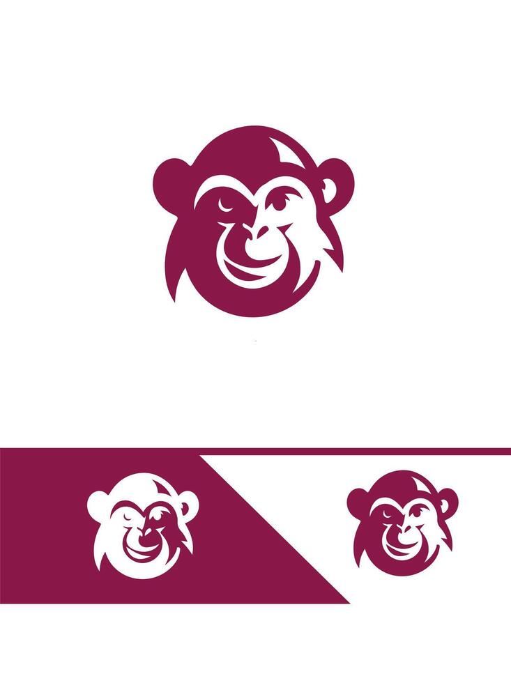 Chimp Charm Monkey Logo vector