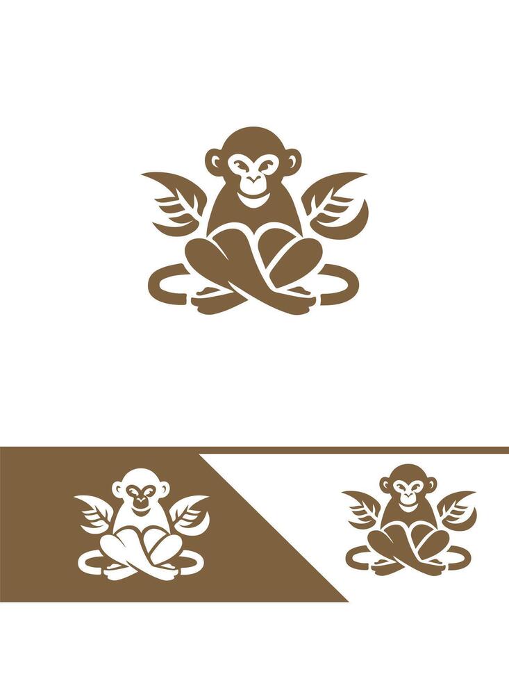 Happy Ape Monkey Logo vector