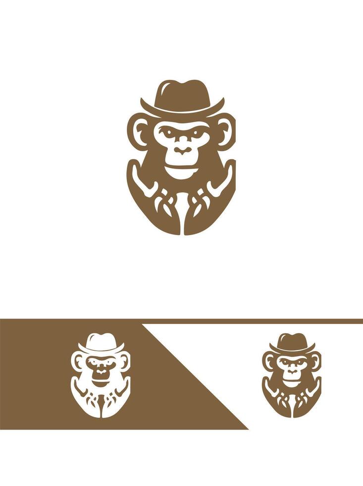 Wild Swing Monkey Logo vector