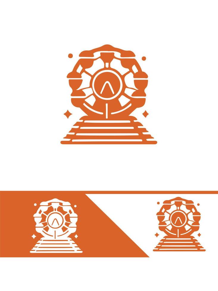 Fire and Fun Cirque Funfire Circus logo vector