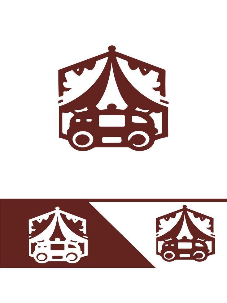 Hot Flame Circus Funfire Circus logo vector