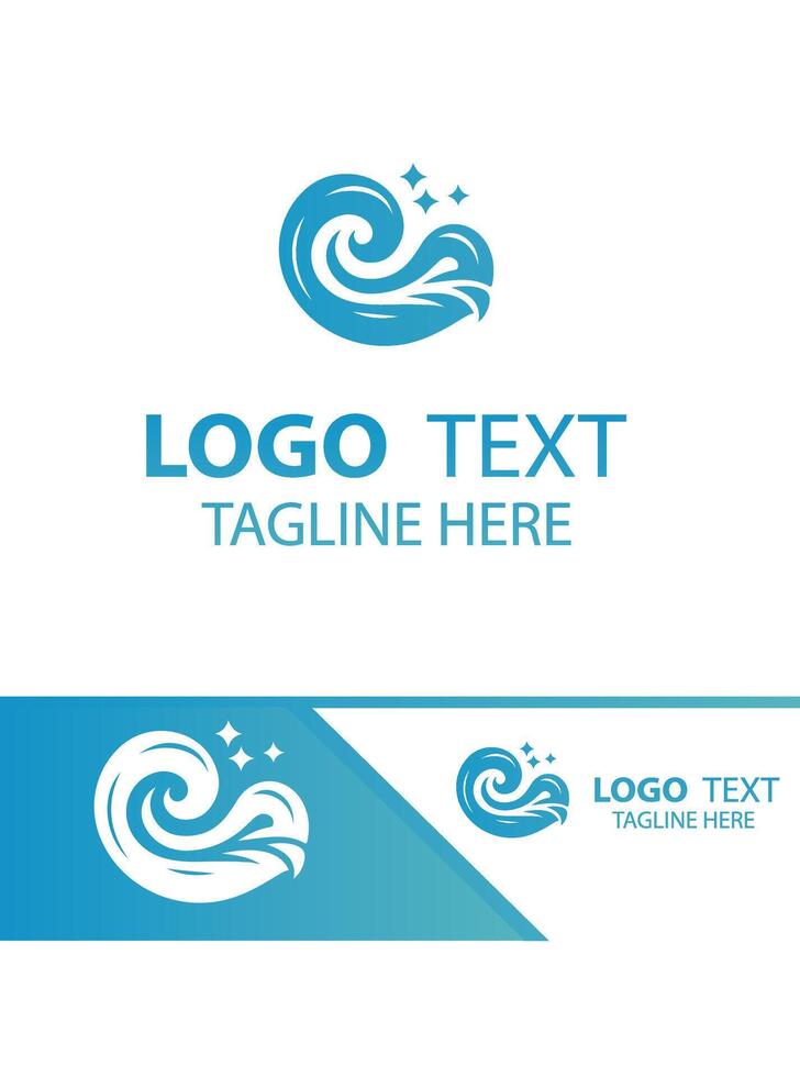 Moonlit Wave waves logo vector