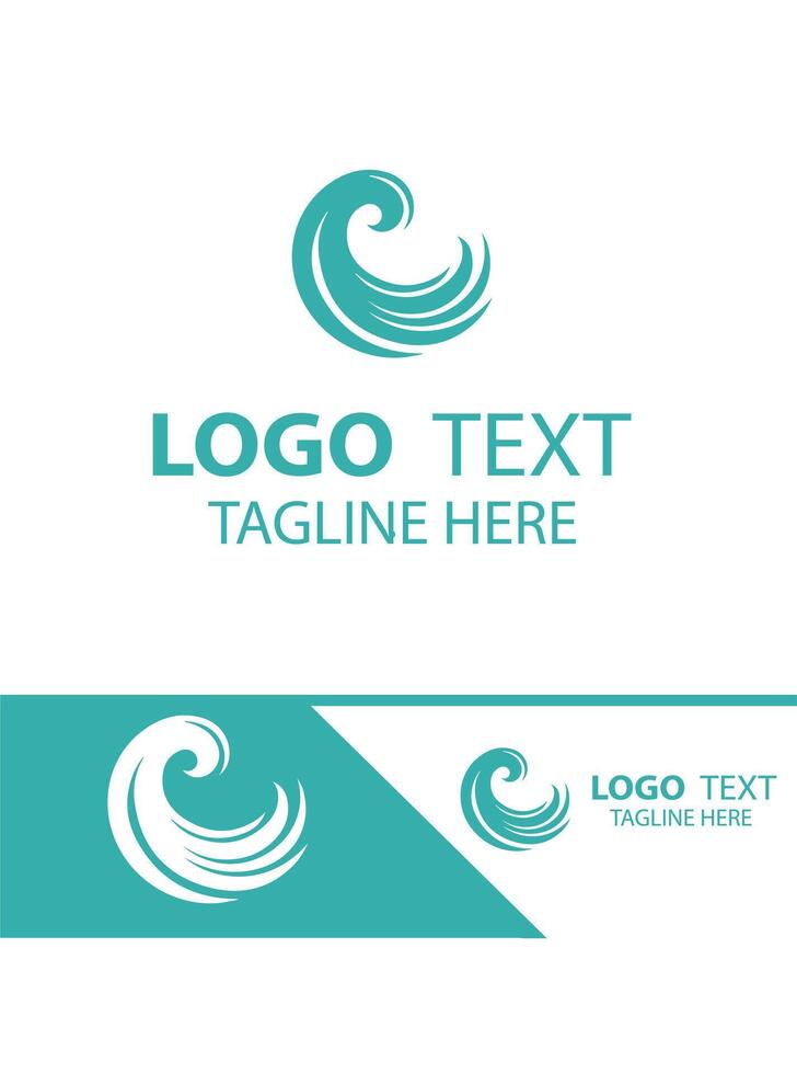 Oceanic Waves waves logo vector