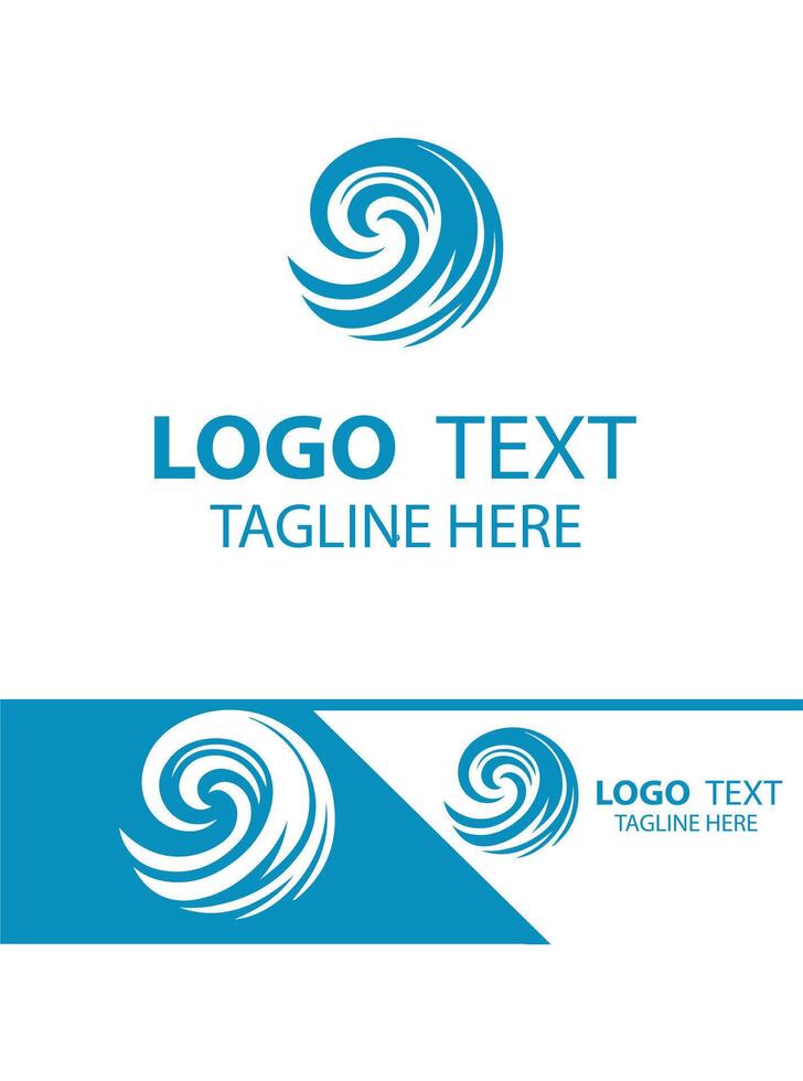 Radiant Wave waves logo vector