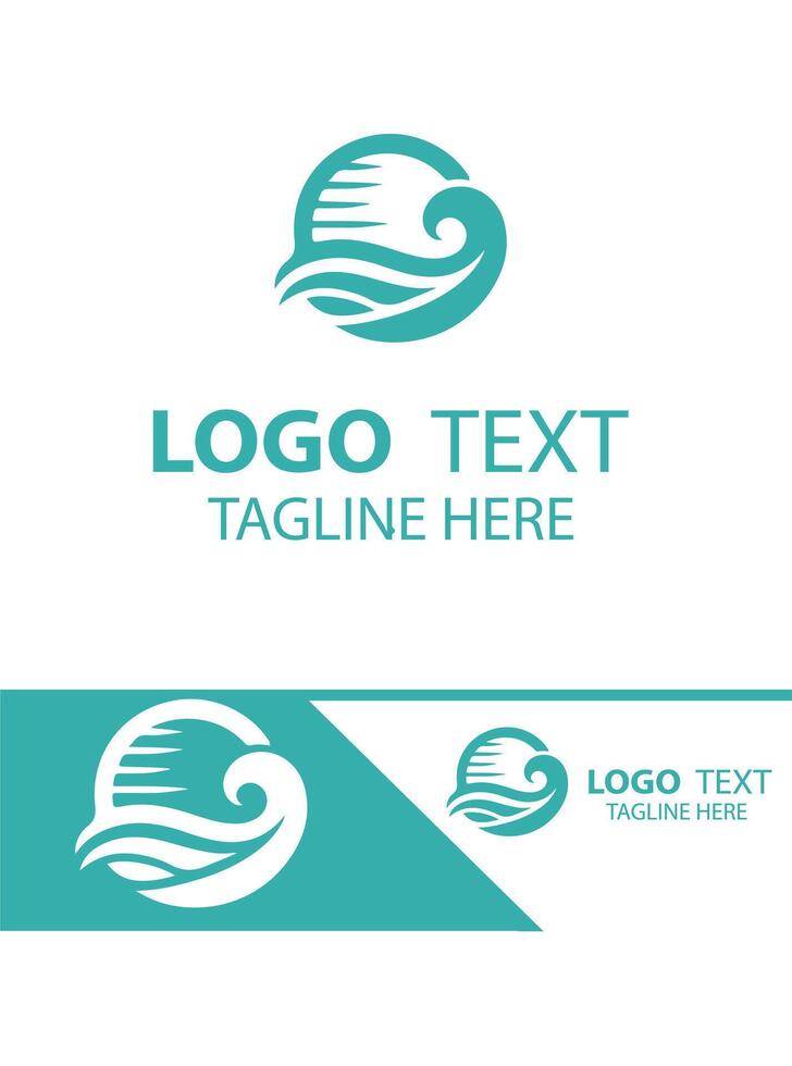 Wave Escape waves logo vector