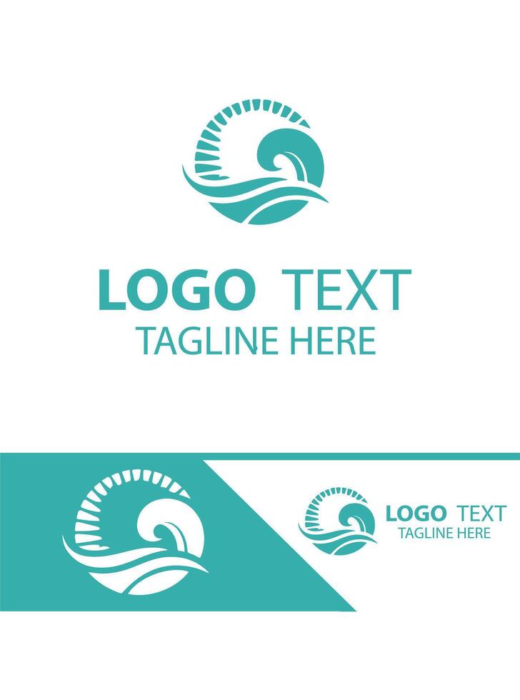 Endless Tide waves logo vector