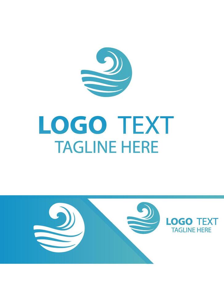 Coastal Surge waves logo vector