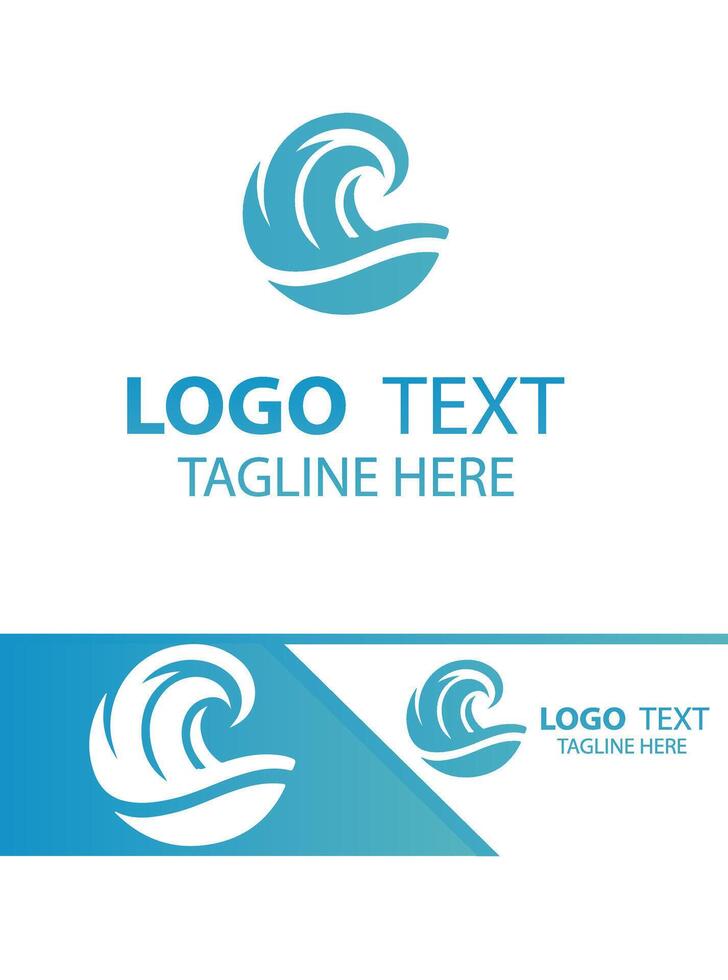 Fluid Wave Logo Design vector