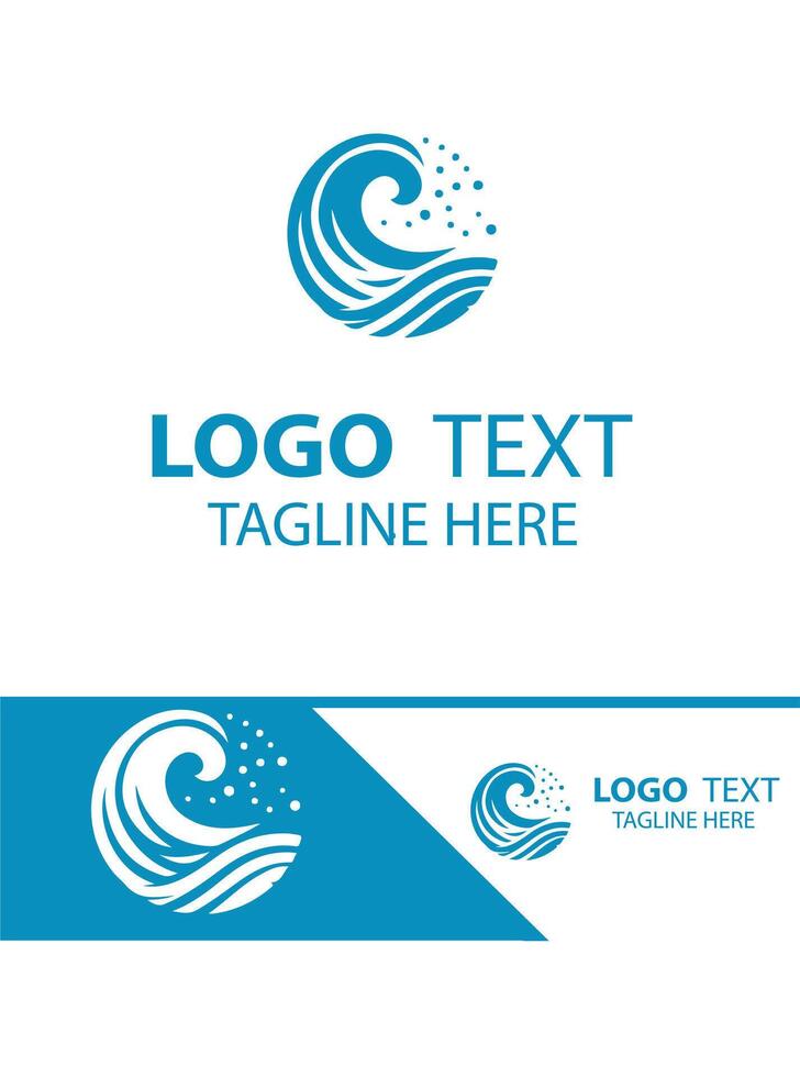 Wave Bliss waves logo vector
