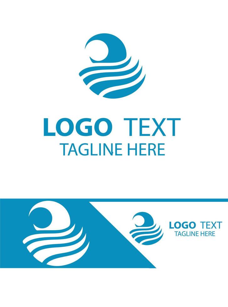 Golden Wave waves logo vector