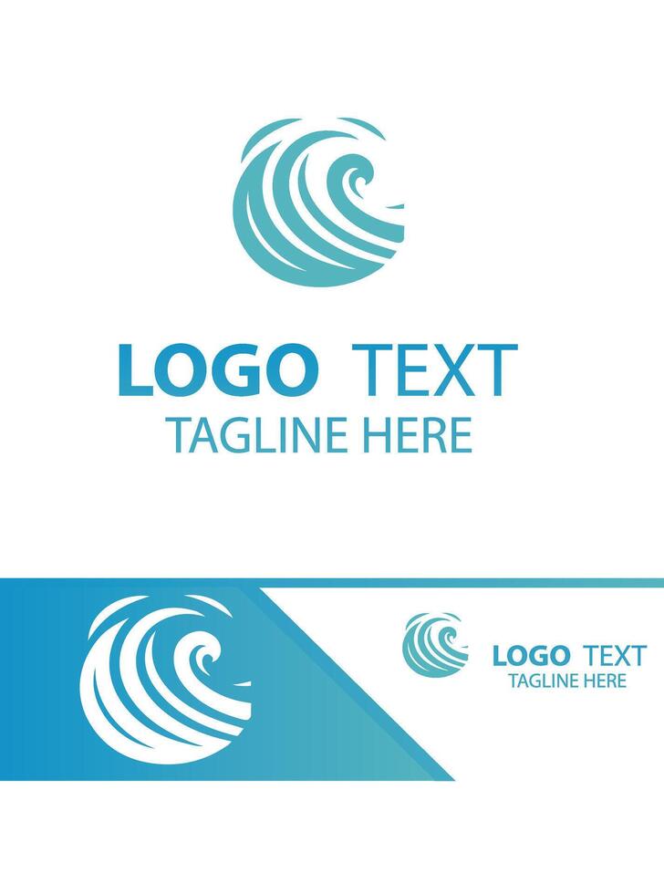 High Tide Wave waves logo vector