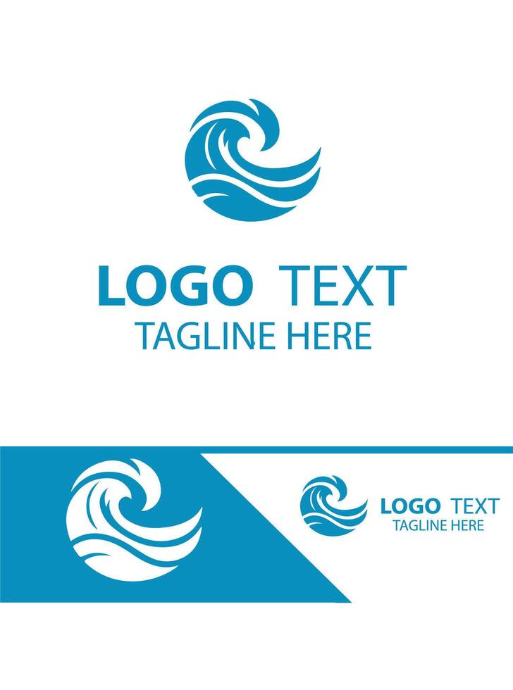 The Rolling Wave waves logo vector