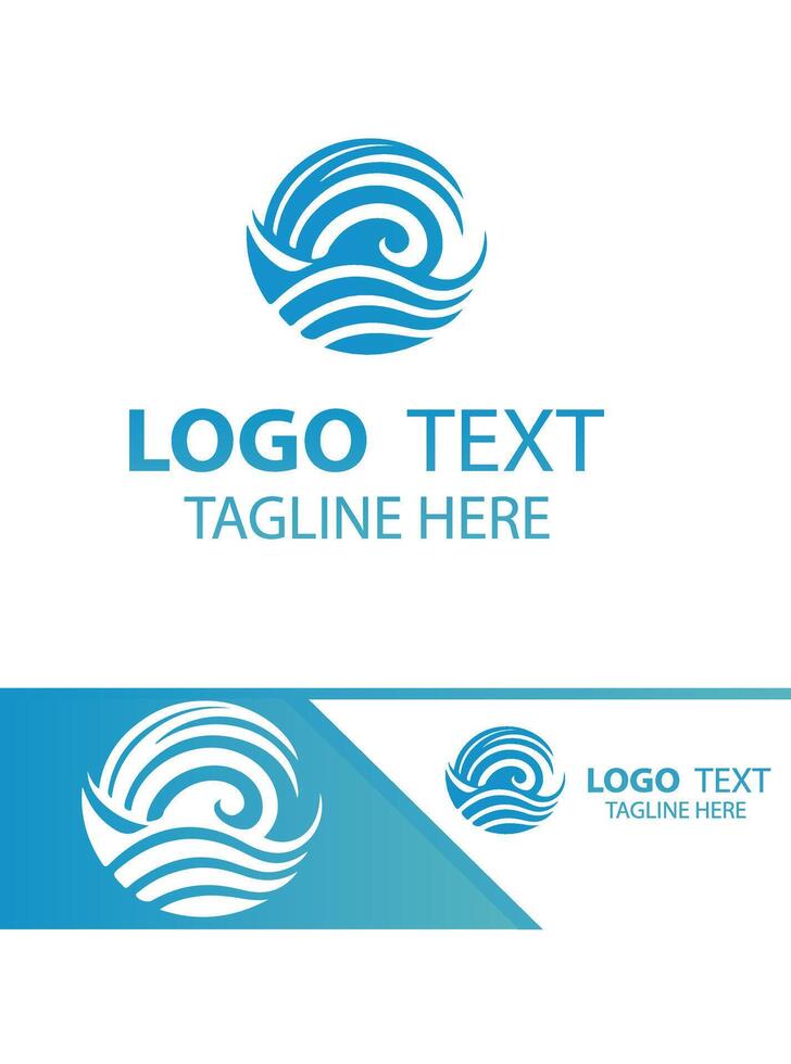 Coastal Wave waves logo vector