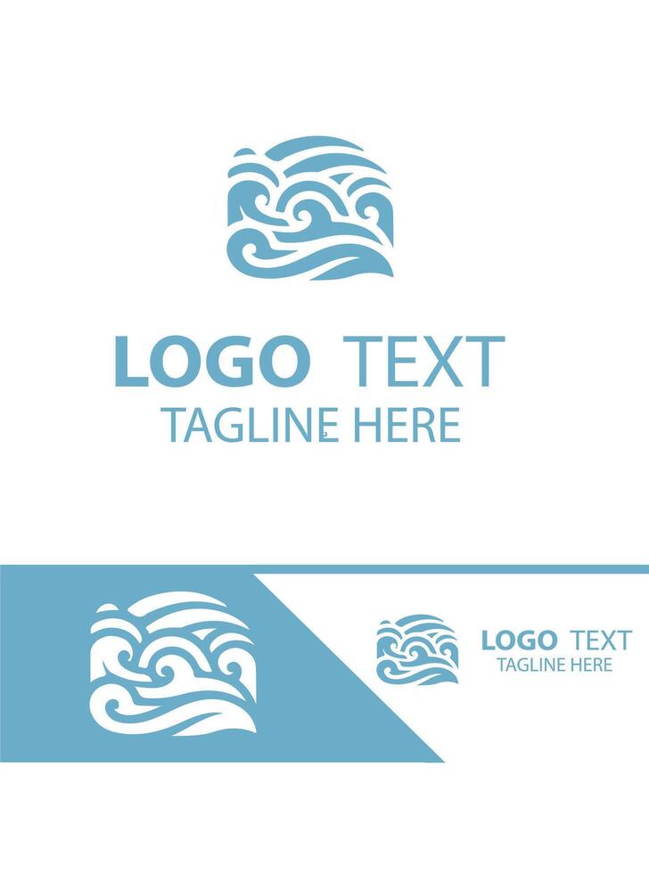 Wave Surge waves logo vector