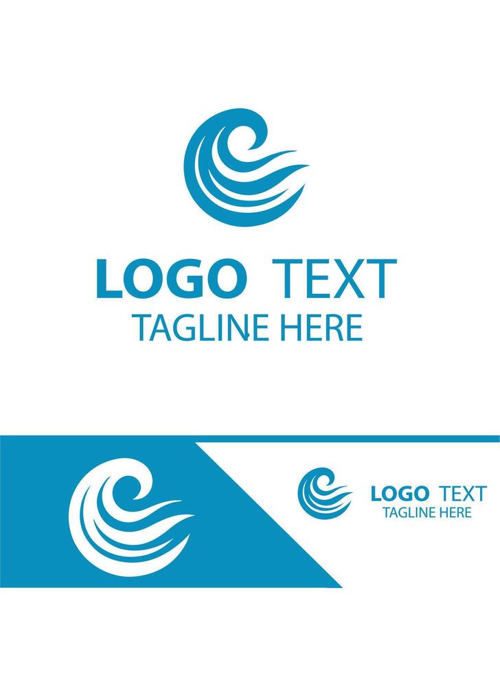 Water Waves Logo Design vector
