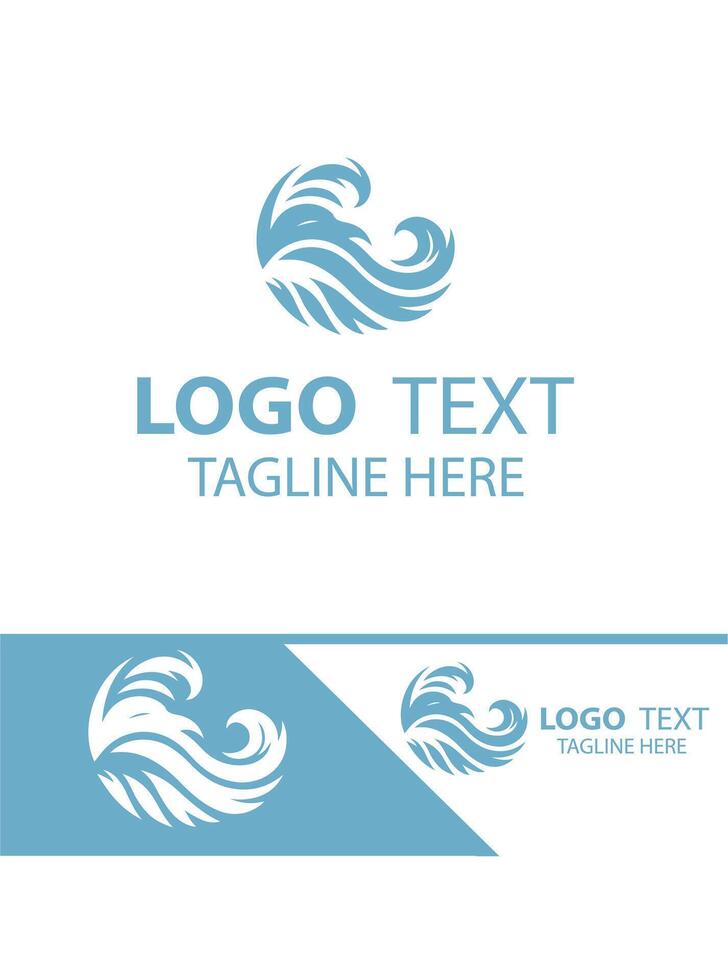 Ocean Wind Waves Logo vector