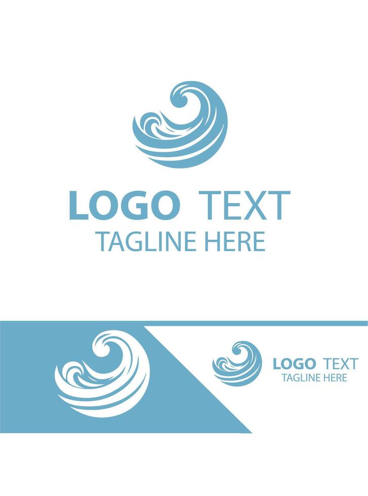 Coast Current Waves Logo vector