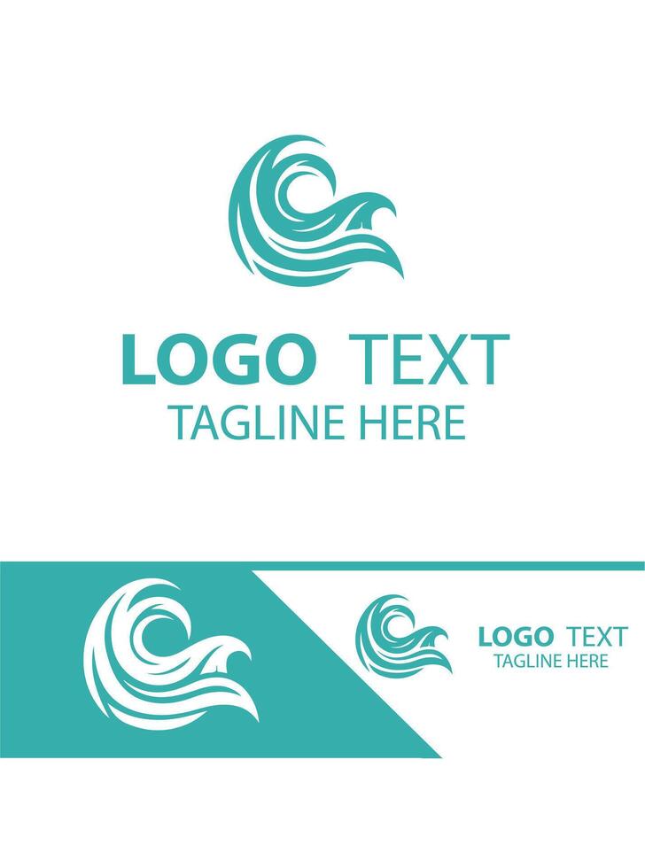 Gale Wave Logo Design vector