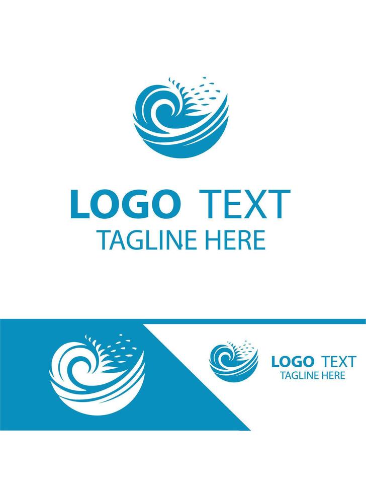 Aqua Rush Waves Logo vector