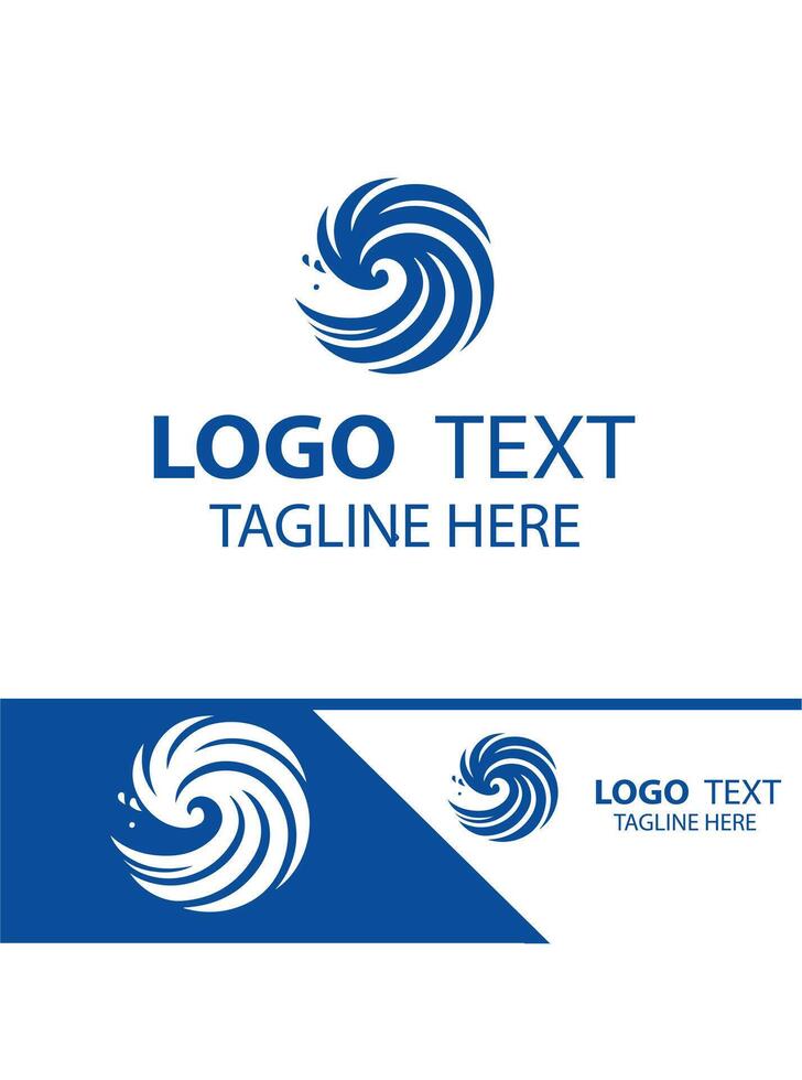 Surf Waves Logo Design vector